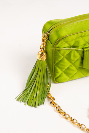 RARE Vintage Chanel Silk Diana Square Flap Crossbody Camera Bag